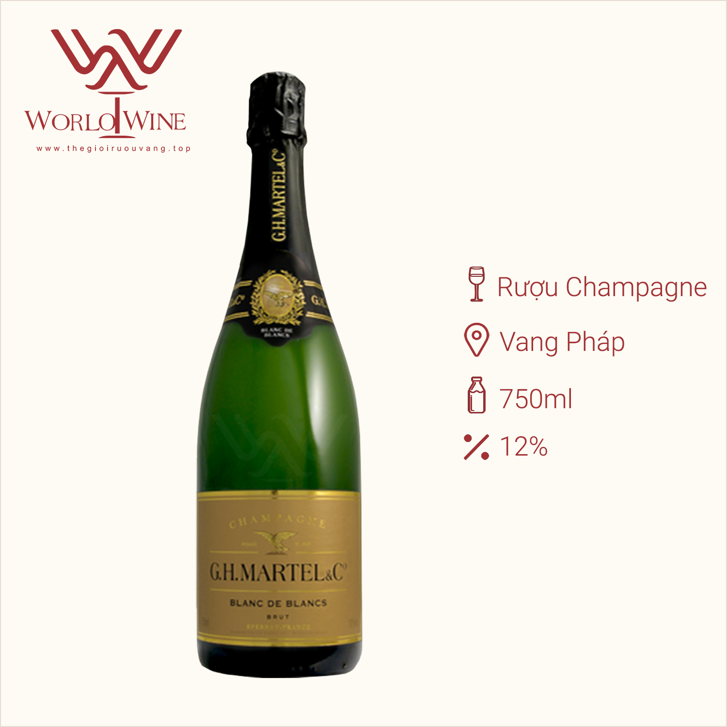Rượu Sâm Panh Champagne Blanc de Blancs